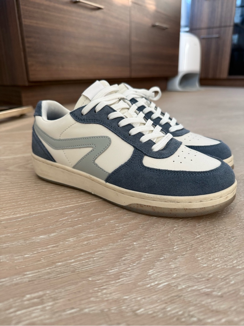 Rag & Bone retro court leather sneakers in Navy and White (limited edition) US 8 - Picture 10 of 15